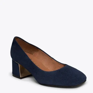 MiMaO ShopOnline FEMME – Escarpins Talon Moyen Et Bout Carré BLEU MARINE soldes luxe 15