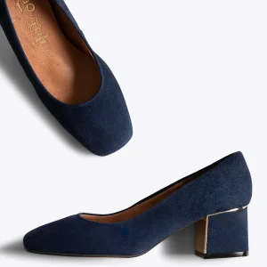 MiMaO ShopOnline FEMME – Escarpins Talon Moyen Et Bout Carré BLEU MARINE soldes luxe 11