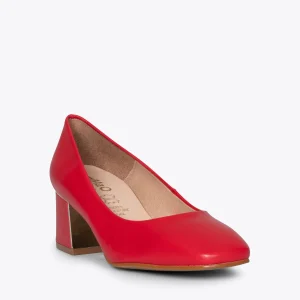 achetez MiMaO ShopOnline FEMME – Chaussures à Talon à Bout Carré ROUGE 15