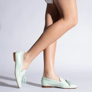 MiMaO ShopOnline SLIPPER – Mocassins à Pompons MINT Nouveau 19