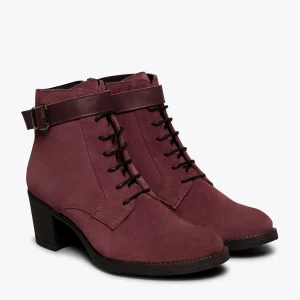 MiMaO ShopOnline TOP – Bottines à Lacets BORDEAUX à Talon REMISE 11