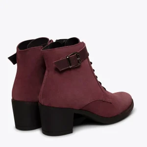 MiMaO ShopOnline TOP – Bottines à Lacets BORDEAUX à Talon REMISE 15