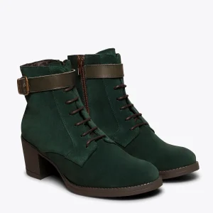 SOLDES TOUT À MiMaO ShopOnline TOP – Bottines à Lacets VERT BOUTEILLE à Talon 11