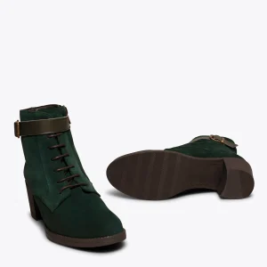 SOLDES TOUT À MiMaO ShopOnline TOP – Bottines à Lacets VERT BOUTEILLE à Talon 17