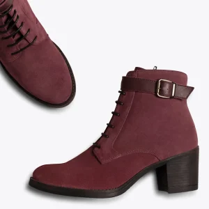 MiMaO ShopOnline TOP – Bottines à Lacets BORDEAUX à Talon REMISE 13