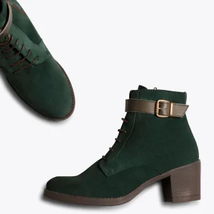 SOLDES TOUT À MiMaO ShopOnline TOP – Bottines à Lacets VERT BOUTEILLE à Talon 13