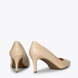 online boutique MiMaO ShopOnline STILETTO – Chaussures En Cuir Verni BEIGE Avec Talon Aiguille 10