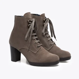 Livraison gratuite MiMaO ShopOnline LACETS – Botte à Lacets TAUPE Avec Talon 10