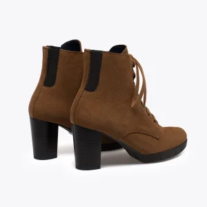 MiMaO ShopOnline LACETS – Botte à Lacets CAMEL Avec Talon boutique en ligne france 14