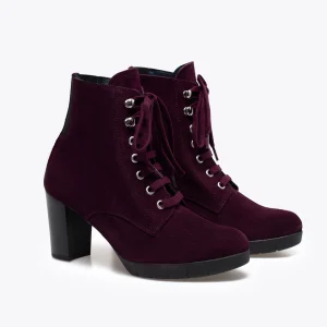 MiMaO ShopOnline LACETS – Botte à Lacets BORDEAUX Avec Talon Authenticité garantie 10