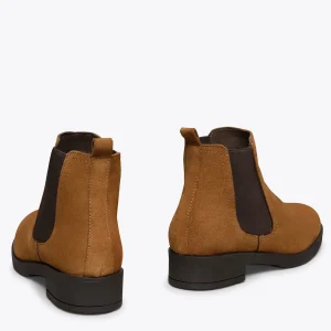 pas cher MiMaO ShopOnline CHELSEA – Bottines Plates Pour Femme CAMEL 13