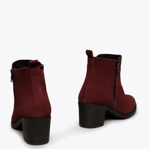 MiMaO ShopOnline DAILY – Bottines Basiques Pour Femmes BORDEAUX à prix très bas 13