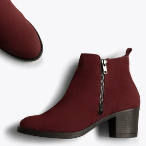 MiMaO ShopOnline DAILY – Bottines Basiques Pour Femmes BORDEAUX à prix très bas 11