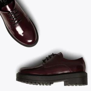 fashion pas cher MiMaO ShopOnline BLUCHER – Chaussures à Lacets En Cuir Florentic BORDEAUX 11