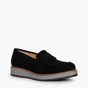 design à la mode MiMaO ShopOnline CASUAL – Mocassins Pour Femmes Avec Plateforme NOIR 15