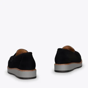 design à la mode MiMaO ShopOnline CASUAL – Mocassins Pour Femmes Avec Plateforme NOIR 13