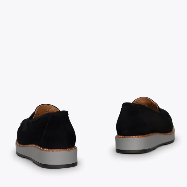 design à la mode MiMaO ShopOnline CASUAL – Mocassins Pour Femmes Avec Plateforme NOIR 4