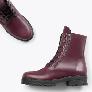 magasin pour MiMaO ShopOnline MILITAIRE – Bottines Militaires Pour Femme BORDEAUX 11