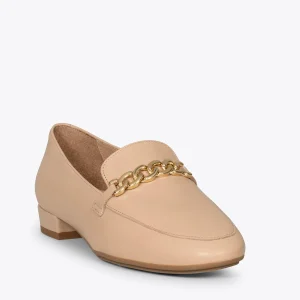 Top ventes MiMaO ShopOnline CHAIN – Mocassins élégants Pour Femmes BEIGE 15