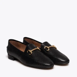 MiMaO ShopOnline STYLE – Mocassin NOIR Imprimé Serpent Avec Ornement Métallique se précipiter pour acheter 10