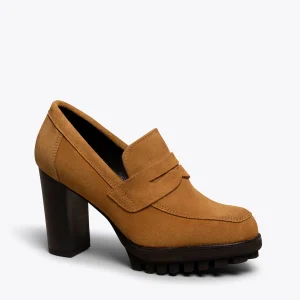 Meilleur Service MiMaO ShopOnline TREND – Mocassin à Talon Et Plateforme CAMEL 15