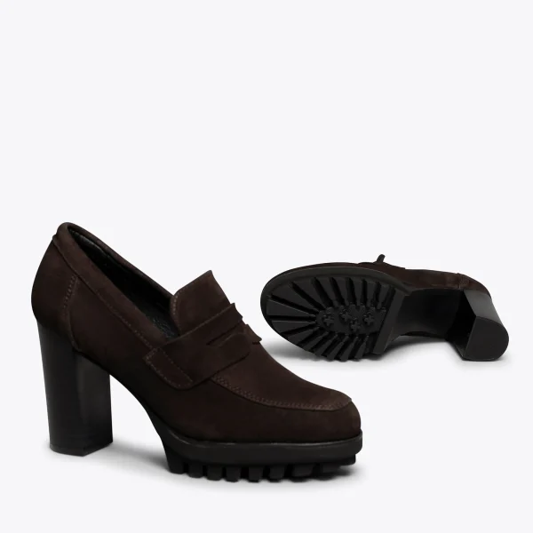 MiMaO ShopOnline TREND – Mocassin à Talon Et Plateforme MARRON grande popularité 6