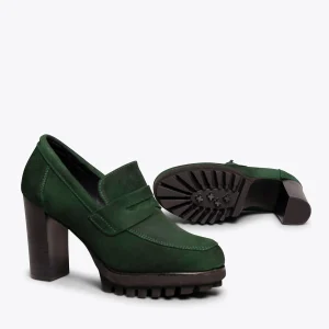 marques de renommée MiMaO ShopOnline TREND – Mocassin à Talon Et Plateforme VERT 17