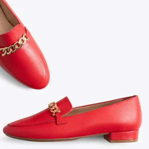 MiMaO ShopOnline CHAIN – Mocassins élégants Pour Femmes ROUGE magasin pas cher 11