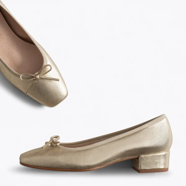 MiMaO ShopOnline OPERA – Ballerines Pour Femmes Avec Talon DORÉ en ligne officielle 3