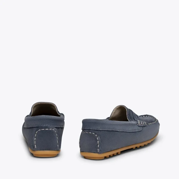 styles dernier cri MiMaO ShopOnline MOCCASÍN – Mocassins BLEU Pour Enfants En Cuir 5