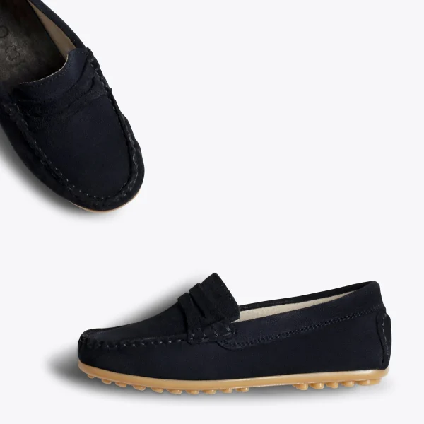 MiMaO ShopOnline MOCCASÍN – Mocassins BLEU MARINE Pour Enfants En Cuir design à la mode 4