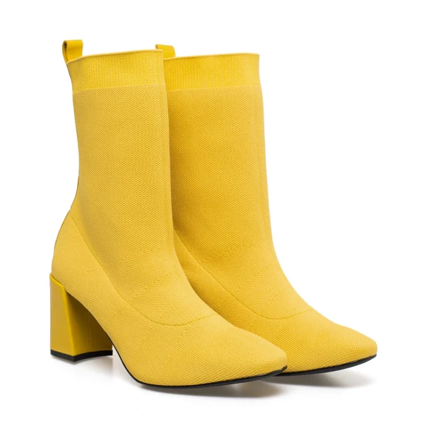 Prestation Et Rapide MiMaO ShopOnline CHAUSSETTE- Bottine Chaussette Pour Femme JAUNE 3