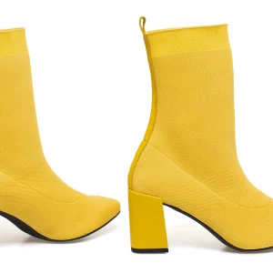 Prestation Et Rapide MiMaO ShopOnline CHAUSSETTE- Bottine Chaussette Pour Femme JAUNE 16