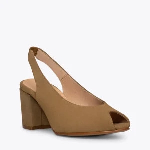 grand choix MiMaO ShopOnline WOMAN – Chaussures Sans Talon Peep-toe TAUPE 15