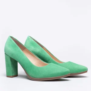 MiMaO ShopOnline URBAN – Chaussures à Talon Haut VERT Urban Daim france 11