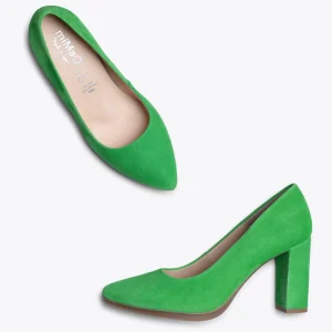 MiMaO ShopOnline URBAN – Chaussures à Talon Haut VERT HERBE Urban Daim prix pas cher 13