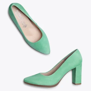 MiMaO ShopOnline URBAN – Chaussures à Talon Haut VERT Urban Daim france 13