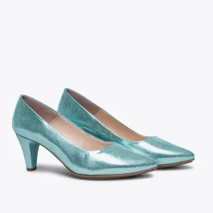 soldes ligne MiMaO ShopOnline URBAN DIAMOND- Chaussure à Talon En Cuir Métallisé VERT 11