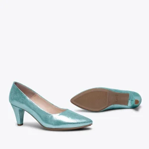 soldes ligne MiMaO ShopOnline URBAN DIAMOND- Chaussure à Talon En Cuir Métallisé VERT 17