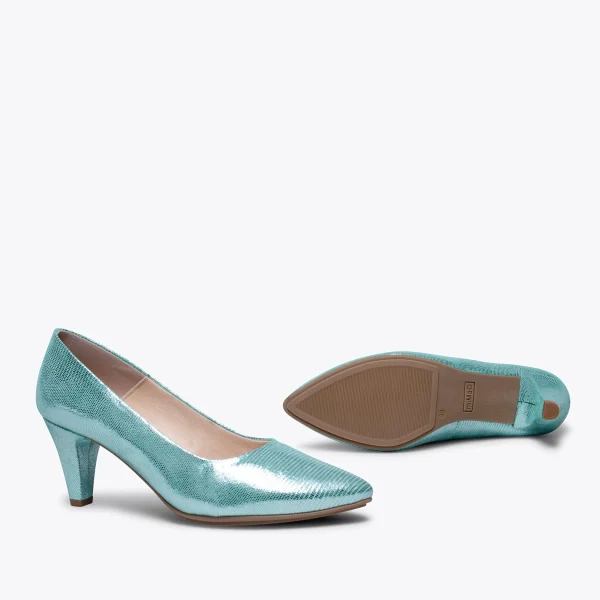 soldes ligne MiMaO ShopOnline URBAN DIAMOND- Chaussure à Talon En Cuir Métallisé VERT 6