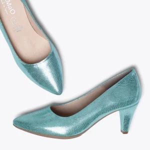 soldes ligne MiMaO ShopOnline URBAN DIAMOND- Chaussure à Talon En Cuir Métallisé VERT 15