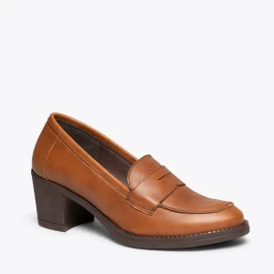 Authenticité garantie MiMaO ShopOnline MOKKA – Mocassin En Cuir Nappa à Talon MARRON 15