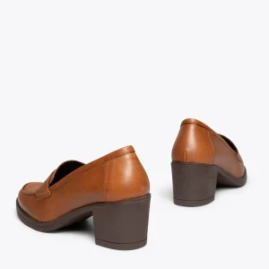 Authenticité garantie MiMaO ShopOnline MOKKA – Mocassin En Cuir Nappa à Talon MARRON 13