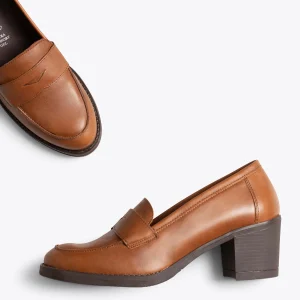 Authenticité garantie MiMaO ShopOnline MOKKA – Mocassin En Cuir Nappa à Talon MARRON 11