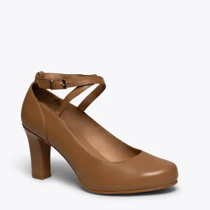 MiMaO ShopOnline TIRAS – Chaussures Habillées à Lanières Croisées CAMEL marque pas cher 15