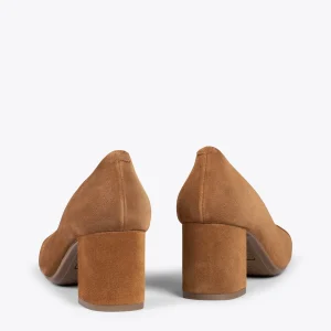 officiel MiMaO ShopOnline EMMA – Chaussures à Talon à Bout Carré CAMEL 13