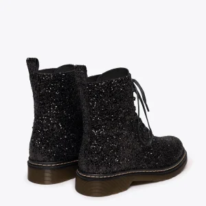 MiMaO ShopOnline STARDUST – Botte Militaire NOIR à Paillettes ultratendance 14