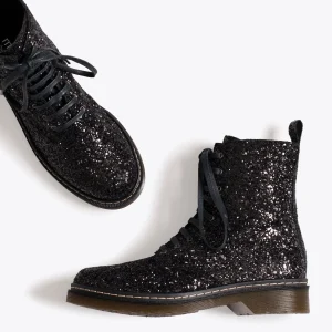 MiMaO ShopOnline STARDUST – Botte Militaire NOIR à Paillettes ultratendance 12