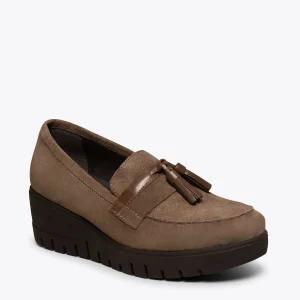 MiMaO ShopOnline POMPON – Mocassins Compensés Et à Plateforme TAUPE en ligne vente 15