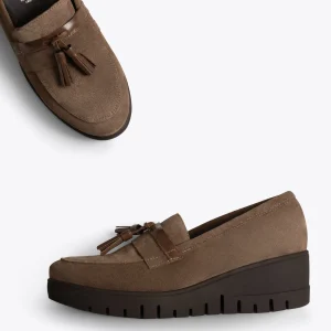 MiMaO ShopOnline POMPON – Mocassins Compensés Et à Plateforme TAUPE en ligne vente 11